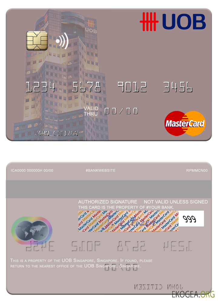 Singapour UOB Singapour mastercard